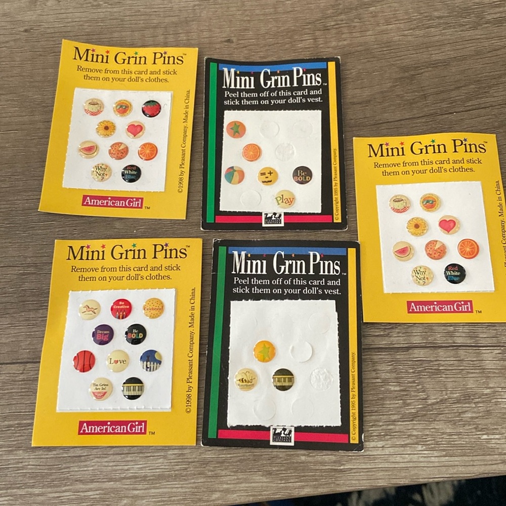 Vintage American Girl Mini Grin Pins